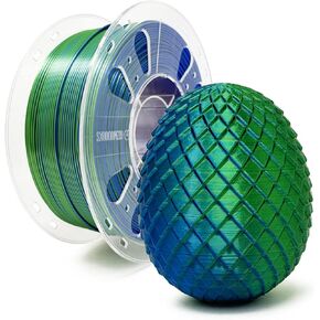 Gizmo Dorks Shiny Silk Filament 1.75mm 1kg Dual Two-Tone Color, Gold Red