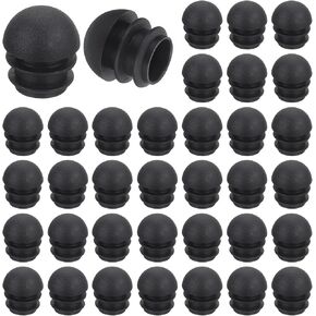 uxcell 36 Pcs Round Plastic Plug, Black Tubing End Cap Plugs, 16mm(0.63 Inch) Furniture Legs Pipe Insert, Glide Protection for Chair, Sofa, Table, Shelf