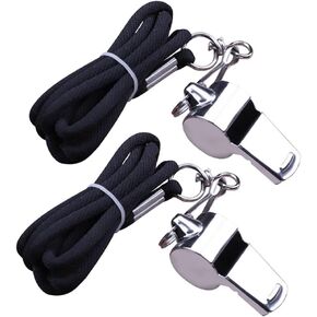 صافرة، 2 عبوة من صفارات الفولاذ المقاوم للصدأ الملائمة للطعام مع حبل قصير. صفارات صوتية عالية وواضحة مثالية لمدرسي الشرطة المدربين in Kuwait