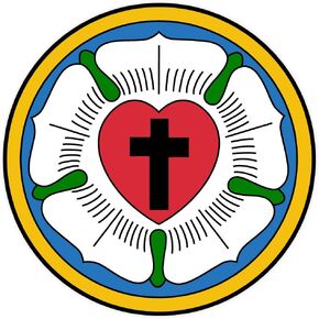 Luther rose theology sticker decal 4" x 4"