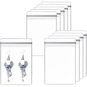 Clear PVC Jewelry Bags Plastic Transparent Jewelry Anti Oxidation Zipper Bags Earrings Rings Necklaces Jewelry Storage Packing Bags (1.96 x 2.75inch(100pcs))