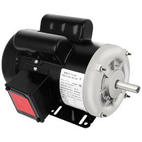 3HP Electric Motor, 3450RPM Single Phase Farm Duty Motor, 208-230V, 15.0-14.0A, 56 Frame 5/8" Shaft Diameter, 1.88" Shaft Length, 60HZ CW/CCW TEFC