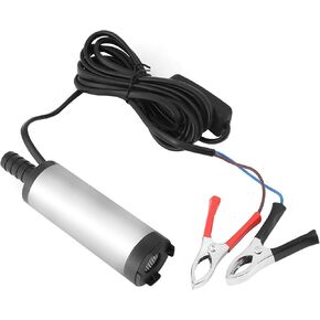 12V 3.8Cm Stainless Steel Submersible Pump Discharge Self Priming Water Sump Pumps Pompe Submersible Pump for Water Dieseloil Kerosene Refueling Tool 8500RM