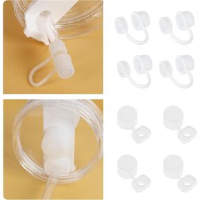 Spill Stopper for Stanley Cup H2.0 40oz & 30oz, 4 Pack One-Piece Leak Stopper for Stanley Tumbler, Silicone Anti Spill Stopper Set for Stanley Cup Accessories (4 Round Stoppers & 4 Square Stoppers)