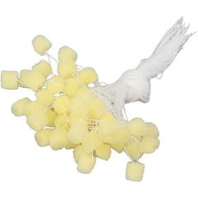 50pcs Hearing Aid Sponge, Ear Barrier Hearing Aid Foam Earplugs Hearing Aids Accessories Ear Plug Barrier with Cord(Yellow)