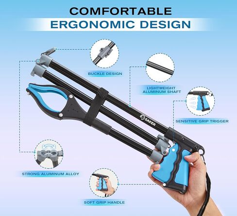 Saker 2pack Grabber Reacher Tool Set-32"Grabber Tool with 360 Rotating Head,Extra Long for Easy Pickup - Trash Grabber Tool in Saudi Arabia