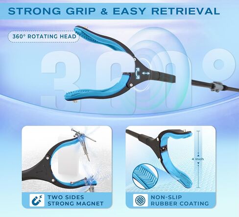 Saker 2pack Grabber Reacher Tool Set-32"Grabber Tool with 360 Rotating Head,Extra Long for Easy Pickup - Trash Grabber Tool in Saudi Arabia
