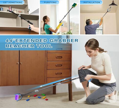 Saker 2pack Grabber Reacher Tool Set-32"Grabber Tool with 360 Rotating Head,Extra Long for Easy Pickup - Trash Grabber Tool in Saudi Arabia