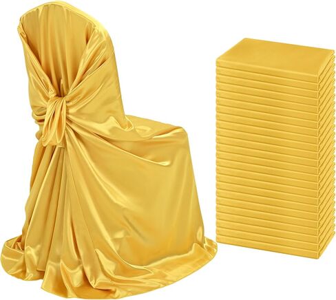 24 Pack Satin Chair Covers 43x55 inch Universal Chair Covers, Removable Washable Chairs Slipcover Fits Most Chairs, Satin Chair Cover Protector for Wedding Birthday Parties Banquet (Navy Blue) in Saudi Arabia