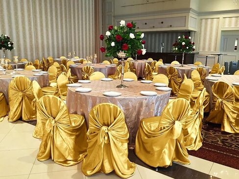 24 Pack Satin Chair Covers 43x55 inch Universal Chair Covers, Removable Washable Chairs Slipcover Fits Most Chairs, Satin Chair Cover Protector for Wedding Birthday Parties Banquet (Navy Blue) in Saudi Arabia