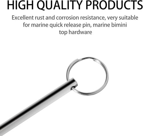 2 حزمة من دبوس التحرير السريع من الفولاذ المقاوم للصدأ، قطر الدبوس العلوي بيميني 0.236 بوصة (6 مم) in Kuwait