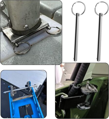 2 حزمة من دبوس التحرير السريع من الفولاذ المقاوم للصدأ، قطر الدبوس العلوي بيميني 0.236 بوصة (6 مم) in Kuwait