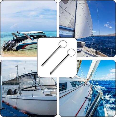 2 حزمة من دبوس التحرير السريع من الفولاذ المقاوم للصدأ، قطر الدبوس العلوي بيميني 0.236 بوصة (6 مم) in Kuwait