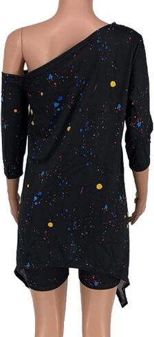 ملابس صيفية نسائية من Famnbro مكونة من قطعتين سراويل قصيرة مقاس كبير بدون أكتاف غير منتظمة وسروال قصير in Kuwait