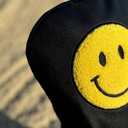 Funny Happy Smile Emoji Driver Headcovers - Smiley Face Club Covers for Golf Clubs, with Rubber Magnet for Secure Positioning and Quick Access, Magnetic Golf Accessories, Madson Golf in Saudi Arabia