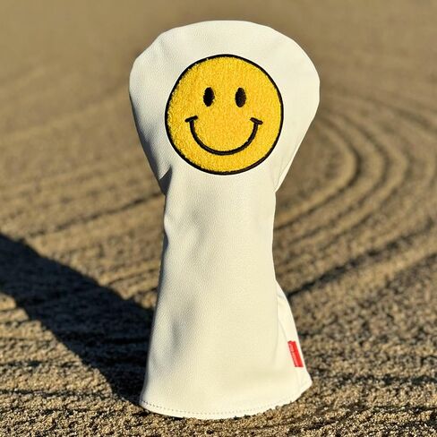 Funny Happy Smile Emoji Driver Headcovers - Smiley Face Club Covers for Golf Clubs, with Rubber Magnet for Secure Positioning and Quick Access, Magnetic Golf Accessories, Madson Golf in Saudi Arabia