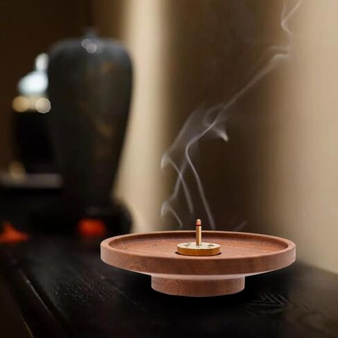 Incense Holder Wide Incense Holder for Sticker Handmade Lotus Incense Tray Wooden Incense Burner for Home Decor Meditation Set in Saudi Arabia