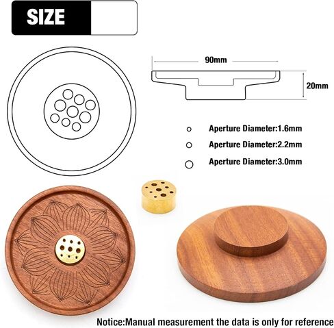 Incense Holder Wide Incense Holder for Sticker Handmade Lotus Incense Tray Wooden Incense Burner for Home Decor Meditation Set in Saudi Arabia