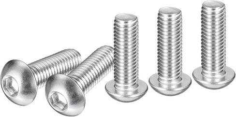 M8-1.25x100mm Button Head Socket Cap Screws - 6Pack - Good for Machine - 304 Stainless Steel 18/8 - Hex Drive Full Thread Fasteners in Saudi Arabia
