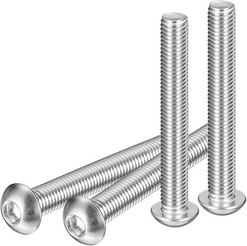 M8-1.25x100mm Button Head Socket Cap Screws - 6Pack - Good for Machine - 304 Stainless Steel 18/8 - Hex Drive Full Thread Fasteners in Saudi Arabia