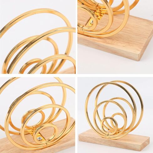 MIAO JIN حامل مناديل خشبي ومعدني حامل مناديل للمزرعة حامل مناديل المطبخ طاولة طعام ديكور طاولة مقهى مطعم ديكور عمودي مجوف دائري in Kuwait