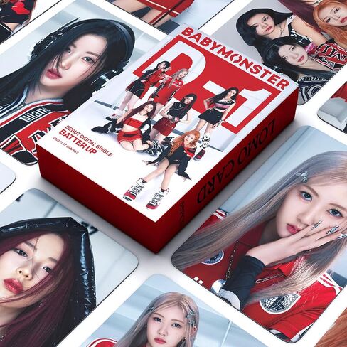 Babymonster Batter Up Photocards Album Baby Monster Photo Cards KPOP Lomo Cards Merch for Babymonster Gift for Boys and Girls Birthday Gift KPOP Merch in Saudi Arabia