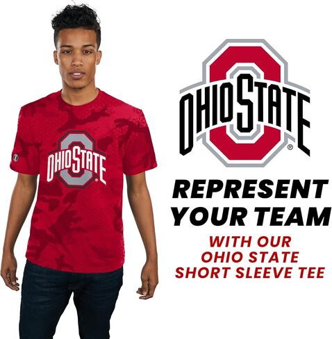 Holloway Men's NCAA Cotton-Touch Poly Camo Tee | Collegiate Shirt for Fans-Comfortable & Stylish Sports Apparel in Saudi Arabia