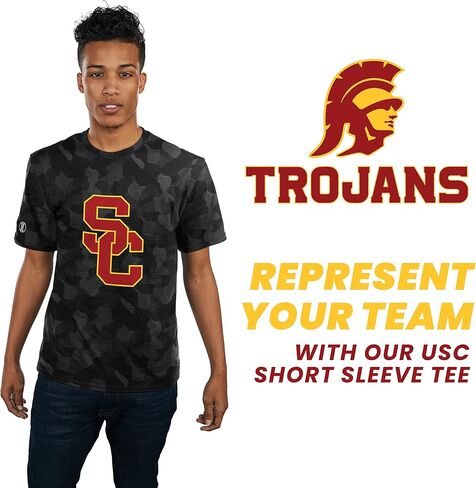 Holloway Men's NCAA Cotton-Touch Poly Camo Tee | Collegiate Shirt for Fans-Comfortable & Stylish Sports Apparel in Saudi Arabia