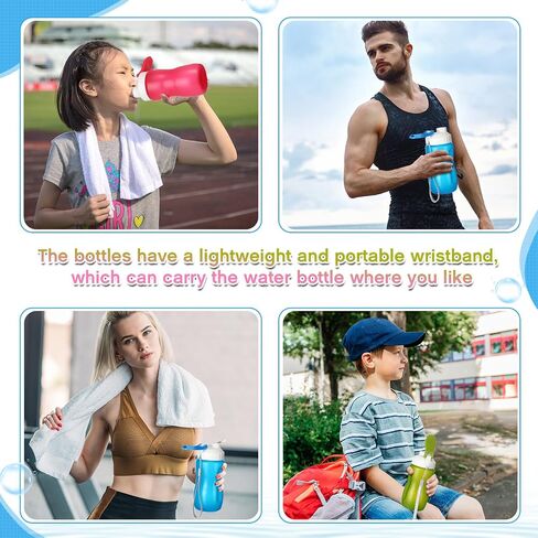 36 Pack 12 oz Kids Plastic Water Bottles Reusable Plastic Sports Water Bottles Wide Mouth Leak Proof Lightweight for Boys Girls Child Toddler to School Travel Camping, DIY Gift in Saudi Arabia