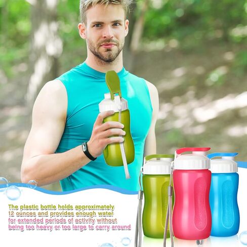 36 Pack 12 oz Kids Plastic Water Bottles Reusable Plastic Sports Water Bottles Wide Mouth Leak Proof Lightweight for Boys Girls Child Toddler to School Travel Camping, DIY Gift in Saudi Arabia