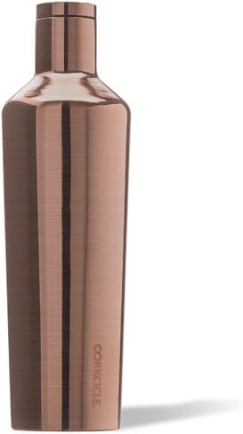 Corkcicle Pure Taste Insulated Canteen, Walnut Wood, 25 oz – Cupholder Friendly Water Bottle with Screw-On Cap Keeps Drinks Cold for 25hrs, Hot 12hrs in Saudi Arabia