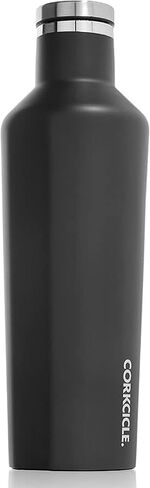 Corkcicle Pure Taste Insulated Canteen, Walnut Wood, 25 oz – Cupholder Friendly Water Bottle with Screw-On Cap Keeps Drinks Cold for 25hrs, Hot 12hrs in Saudi Arabia