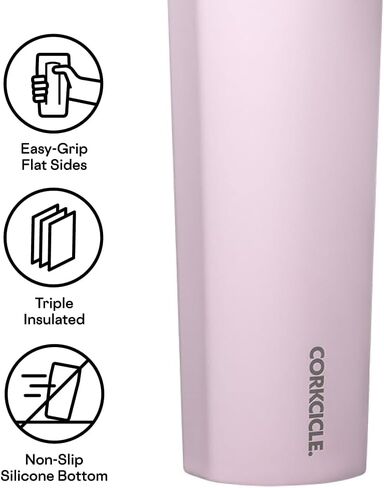 Corkcicle Pure Taste Insulated Canteen, Walnut Wood, 25 oz – Cupholder Friendly Water Bottle with Screw-On Cap Keeps Drinks Cold for 25hrs, Hot 12hrs in Saudi Arabia