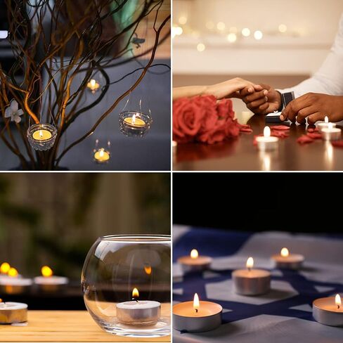 Bulk 200 Pack Tealight Candles, 4 Hour Burn Time,Dinner Candle Set with Cotton Wick,Perfect for Anniversaries Decorative Events and More,White in Saudi Arabia