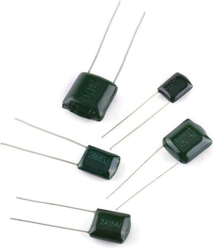 24 قيم 660 قطعة 100 فولت مجموعة متنوعة من المكثفات مع صندوق تخزين، 0.22nF-470nF طبقة بوليستر مجموعة مكثفات ورقية in Kuwait