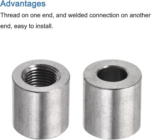 MECCANIXITY Weld Coupling 304 Stainless Steel 1/8 NPT Female Half Threaded Weldable Pipe Fuel Tank Bung Fittings Connector 3Pcs in Saudi Arabia