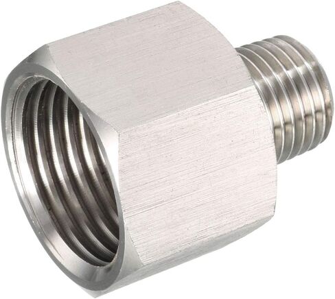 uxcell Pipe Fitting Adapter 1/2 G Male to 1/4 G Female, Stainless Steel for Water Oil Air Pressure Gauge in Saudi Arabia