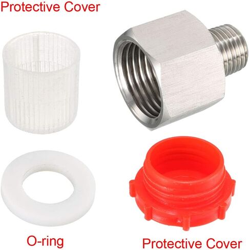 uxcell Pipe Fitting Adapter 1/2 G Male to 1/4 G Female, Stainless Steel for Water Oil Air Pressure Gauge in Saudi Arabia