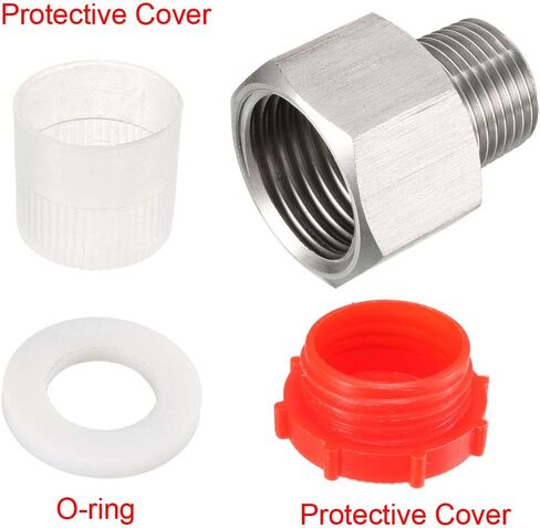 uxcell Pipe Fitting Adapter 1/2 G Male to 1/4 G Female, Stainless Steel for Water Oil Air Pressure Gauge in Saudi Arabia