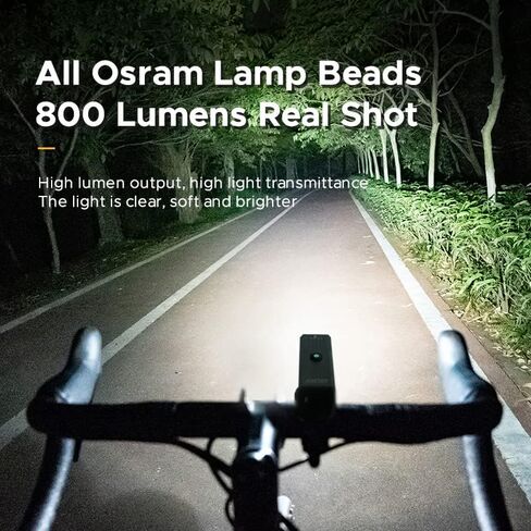 Bike Headlight 600/800 Lumens,Bicycle Light Waterproof High Brightness Rechargeable Light Six Additional Modes for Road and Mountain Bike in Saudi Arabia