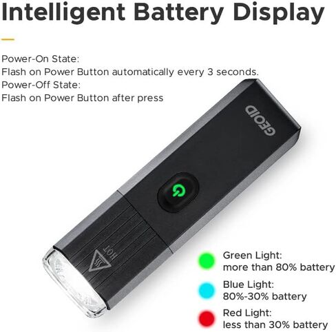 مصباح أمامي للدراجة 600/800 لومن، ضوء دراجة مقاوم للماء عالي السطوع قابل لإعادة الشحن ستة أوضاع إضافية للطرق والدراجات الجبلية in Kuwait