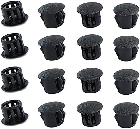 20PCS Black Hole Plugs, Plastic Cabinet Hole Plugs, Screw Hole Plug, Circular Plastic Plug, Recessed Plastic Plugs for Cabinet Furniture/Table and Stool Legs,12mm in Saudi Arabia