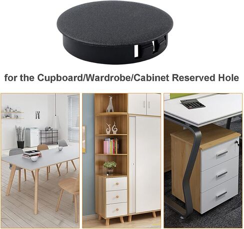 20PCS Black Hole Plugs, Plastic Cabinet Hole Plugs, Screw Hole Plug, Circular Plastic Plug, Recessed Plastic Plugs for Cabinet Furniture/Table and Stool Legs,12mm in Saudi Arabia
