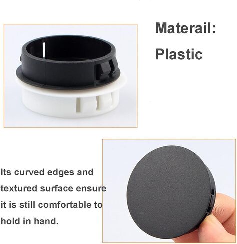 20PCS Black Hole Plugs, Plastic Cabinet Hole Plugs, Screw Hole Plug, Circular Plastic Plug, Recessed Plastic Plugs for Cabinet Furniture/Table and Stool Legs,12mm in Saudi Arabia