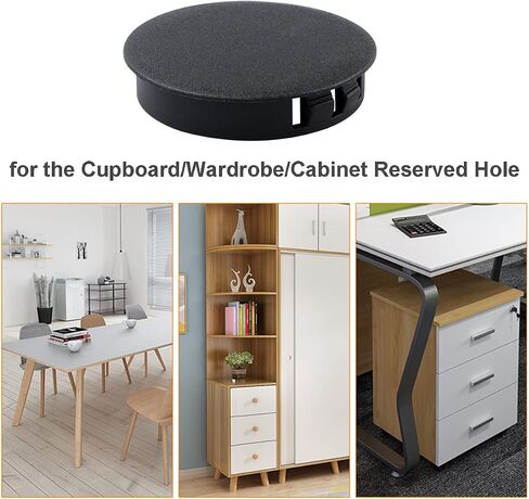 20PCS Black Hole Plugs, Plastic Cabinet Hole Plugs, Screw Hole Plug, Circular Plastic Plug, Recessed Plastic Plugs for Cabinet Furniture/Table and Stool Legs,12mm in Saudi Arabia