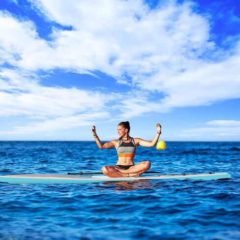 Smartmak Inflatable Stand Up Paddle Board (6 Inches Thick), Non-Slip Deck Standing Boat, Include Adjustable Paddle, Backpack, Hand Pump, Fin, Leash, for Youth & Adult- (10'x30'' x6'') in Saudi Arabia
