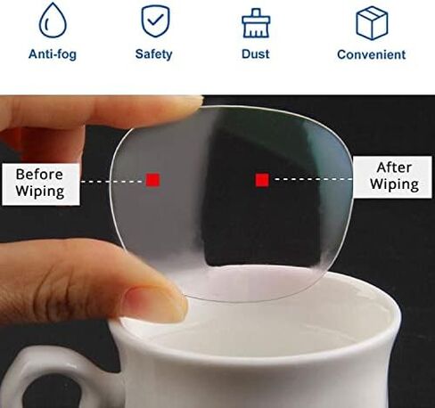 Anti-Fog Cloth Lens Cloth (2 Pack) - Reusable Microfiber Cleaning Cloth for Eyeglasses, Lenses, and Smart Phone Electronic Screens - 300 Uses per Cloth in Saudi Arabia