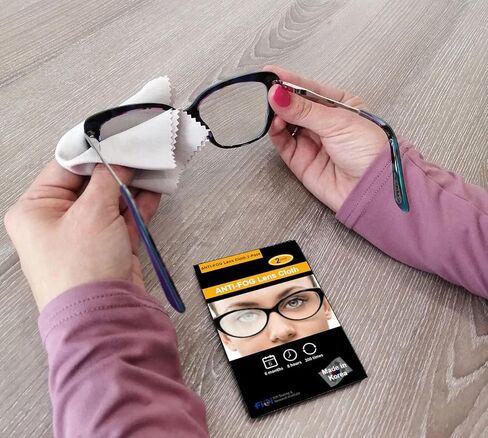 Anti-Fog Cloth Lens Cloth (2 Pack) - Reusable Microfiber Cleaning Cloth for Eyeglasses, Lenses, and Smart Phone Electronic Screens - 300 Uses per Cloth in Saudi Arabia