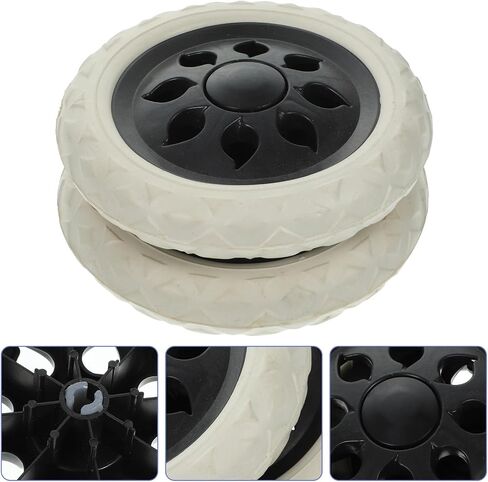 EXCEART Shopping Cart Wheel 2Pcs Heavy Duty Caster Wheels Shopping Cart Caster Trolley Wheel Replacements in Saudi Arabia