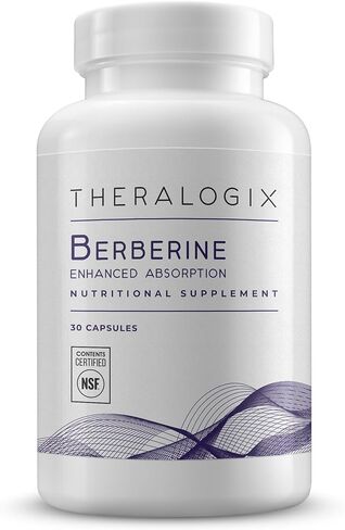 امتصاص معزز من Theralogix Berberine - كمية تكفي لمدة 30 يومًا - مصنوع من فيتوسوم البربارين للمساعدة في دعم التمثيل الغذائي الصحي وتوازن الهرمونات* - معتمد من NSF - 30 كبسولة in Kuwait